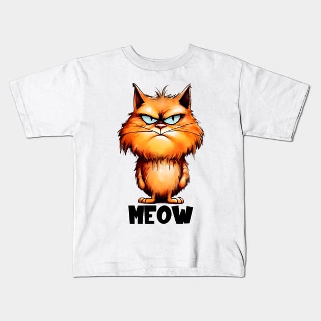 Meow Kids T-Shirt by Designs by Ira